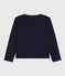 Cardigan voor meisjes in katoen blauw SMOKING