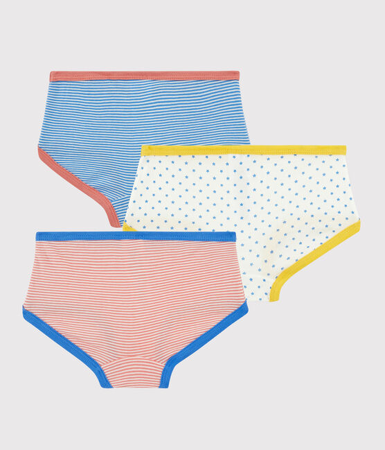 Lot de 3 culottes petite fille milleraies en coton biologique variante 1