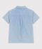 Chemise enfant en coton &agrave; manches courtes bleu