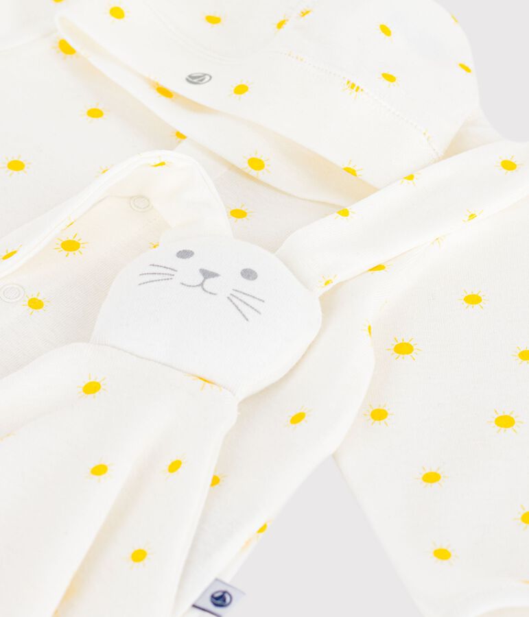 Coffret cadeau naissance en coton imprim&eacute; soleil variante 1