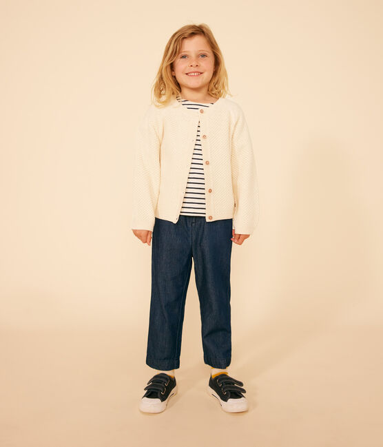 Cardigan en coton enfant fille écru AVALANCHE