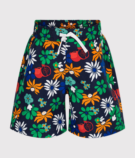 Short de bain imprimé enfant garçon bleu MEDIEVAL/blanc MULTICO