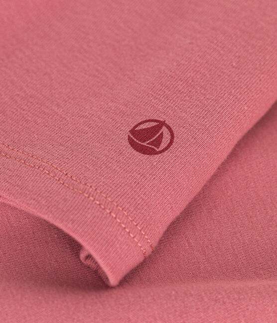 L'Iconique, katoenen T-shirt met rolkraag voor dames roze ROSEWOOD