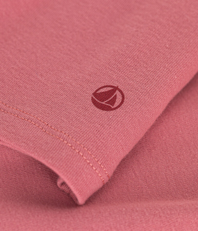 L'Iconique, katoenen T-shirt met rolkraag voor dames roze