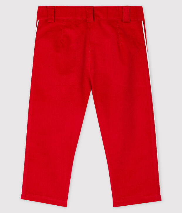 Fluwelen broek voor baby's. rood