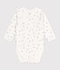 Katoenen overslagbody met lange mouwen voor baby's