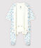 Bodyjama à imprimé bateaux bébé en tubique en coton biologique blanc MARSHMALLOW/bleu COOL