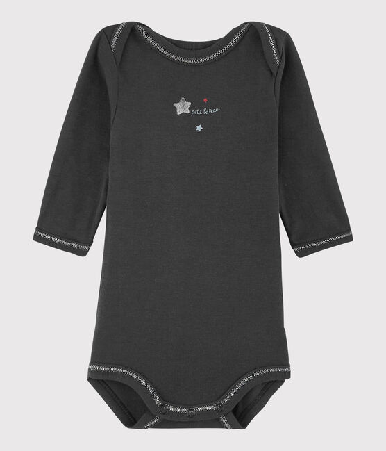 Rompertje lange mouwen babyjongen grijs CAPECOD