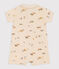 Korte playsuit met palmbomen van katoen voor baby's wit AVALANCHE/ MULTICO