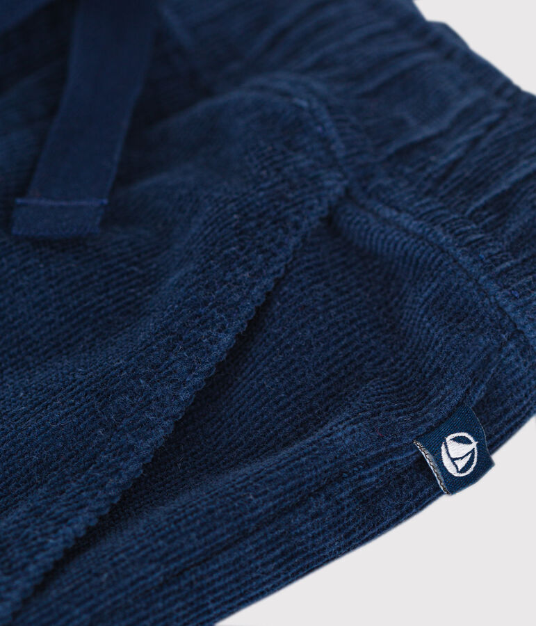 Rechte broek van velours voor jongens blauw