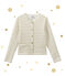 Meisjesvest in 2 stoffen wit MARSHMALLOW/geel DORE