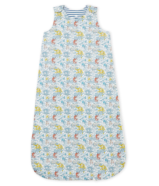Gigoteuse réversible bébé garçon en côte blanc MARSHMALLOW/bleu CONTES