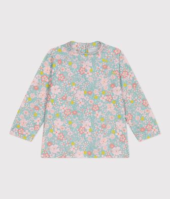 T-shirt met bloemenprint en uv-bescherming voor baby's