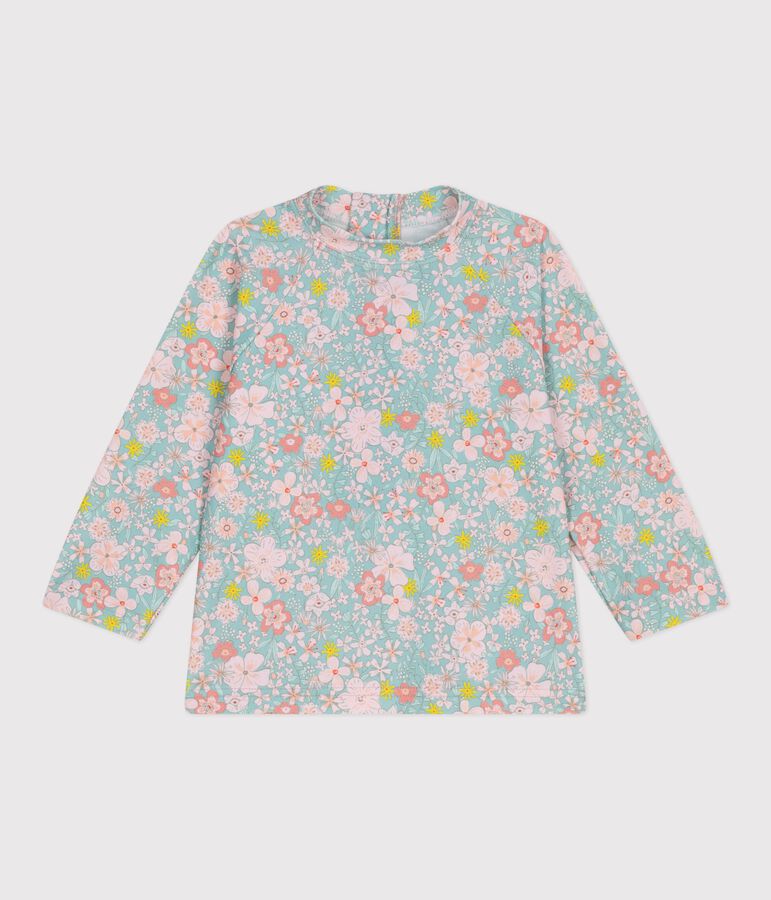 T-shirt met bloemenprint en uv-bescherming voor baby's SPRAY/ MULTICO