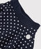 Meisjesrok van molton blauw SMOKING/wit MARSHMALLOW