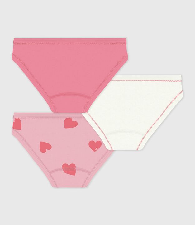 Lot de culottes enfant en coton imprim&eacute; c&oelig;urs multicouleur