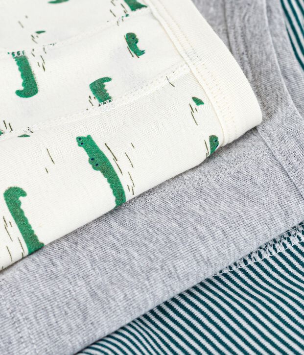 Setje met katoenen boxershorts met omhulde tailleband met print multicouleur