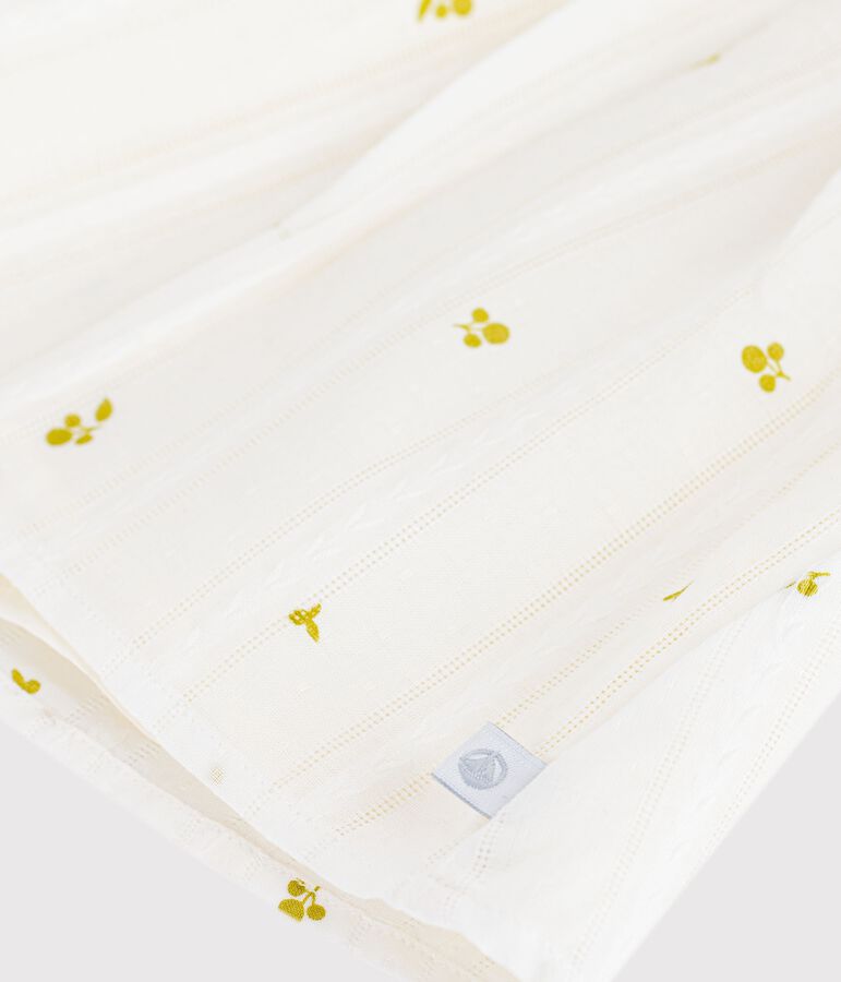 Katoenen babybloesje zonder mouwen met bloemenprint groen MARSHMALLOW/ MOSS