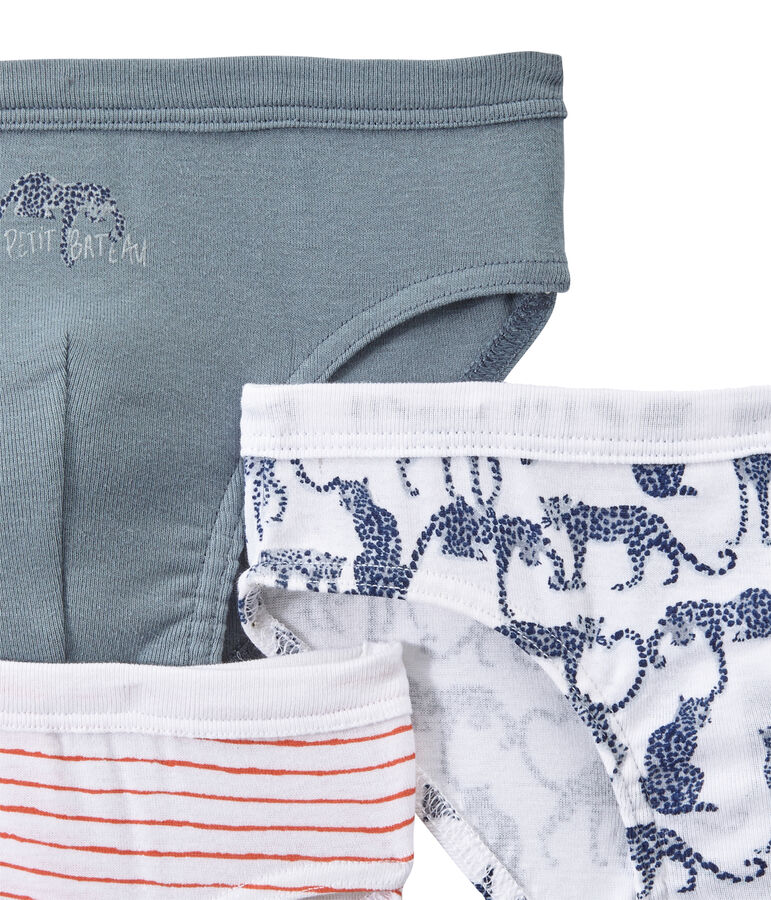 Set van 3 jongensslipjes wit LOT