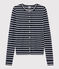 Iconische Dames cardigan blauw SMOKING/wit MARSHMALLOW