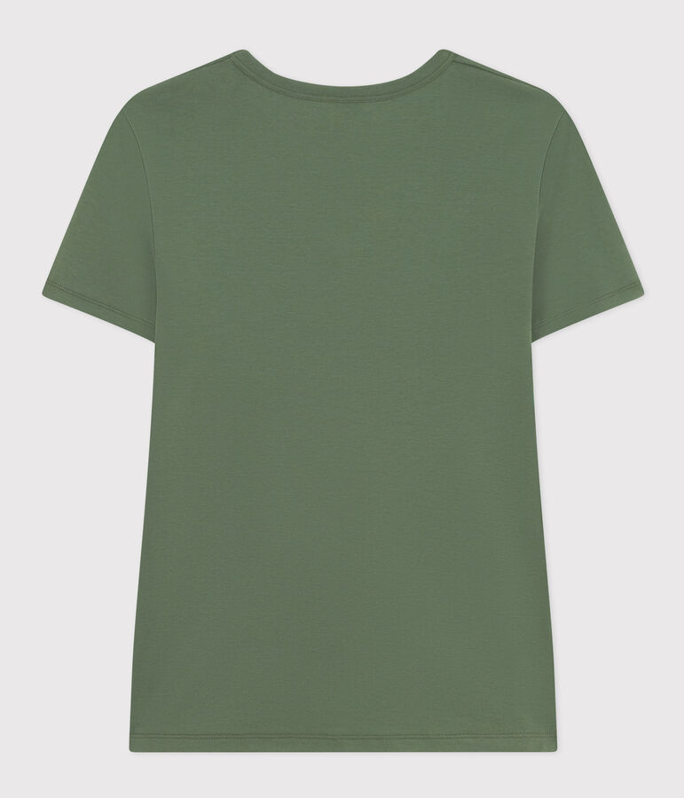 L'Iconique, effen katoenen T-shirt voor dames groen