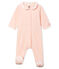 Dors bien bébé fille en velours rose FLEUR