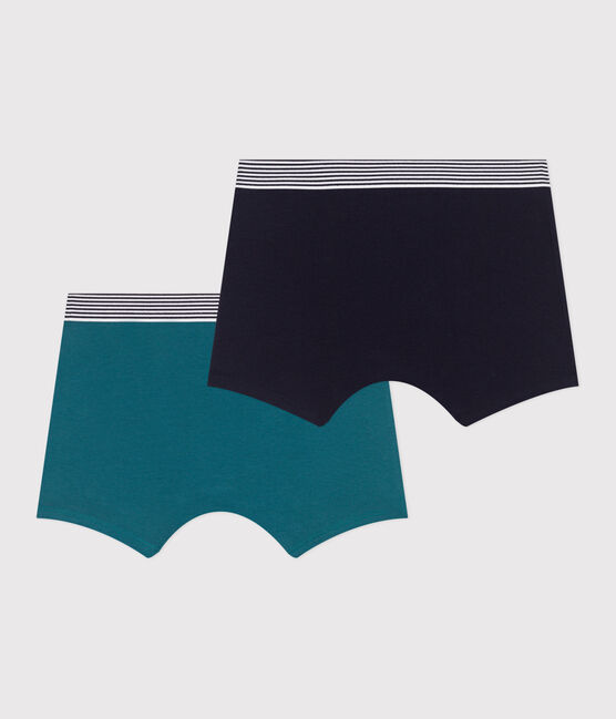 Lot de 2 boxers enfant en coton et élasthanne uni variante 2