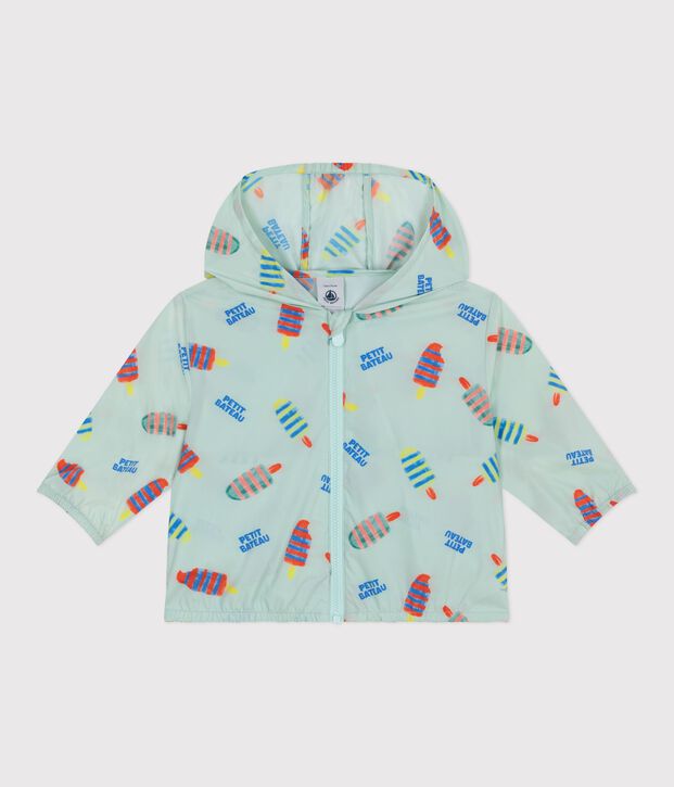 Ultralicht windjack voor baby's blauw/multicouleur
