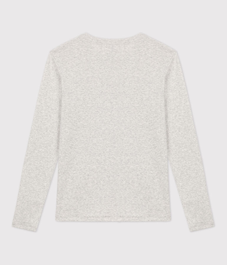 Tijdloos dames-T-shirt met ronde hals in biokatoen grijs