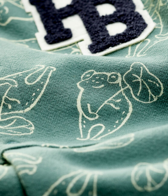 Lange jumpsuit van geborsteld fleece voor babyjongens groen VALLEE/ VALLEE CLAIR