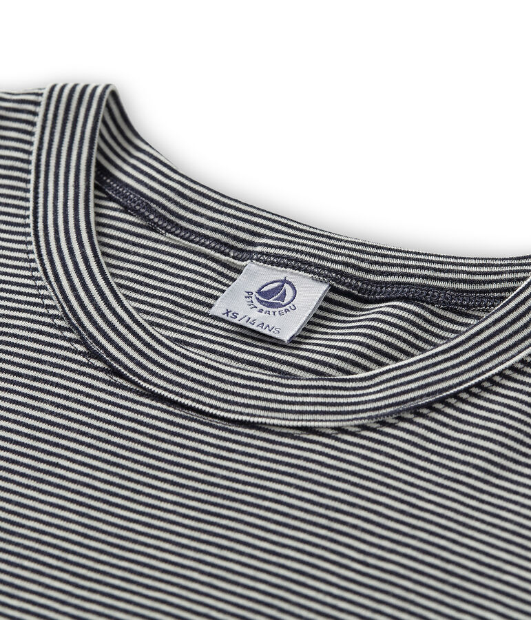 Iconisch T-shirt met korte mouwen vrouwen blauw/wit