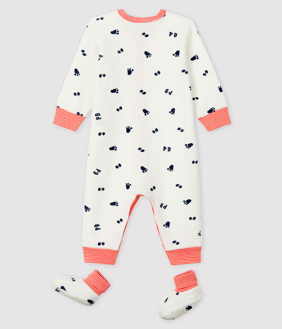 Ensemble nuit bébé en bouclette éponge blanc MARSHMALLOW/bleu MEDIEVAL