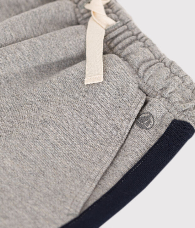 Short en coton enfant gar&ccedil;on gris