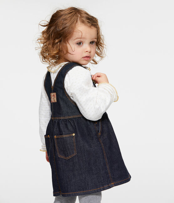 Robe Salopette Bebe Fille En Jean Jean Petit Bateau