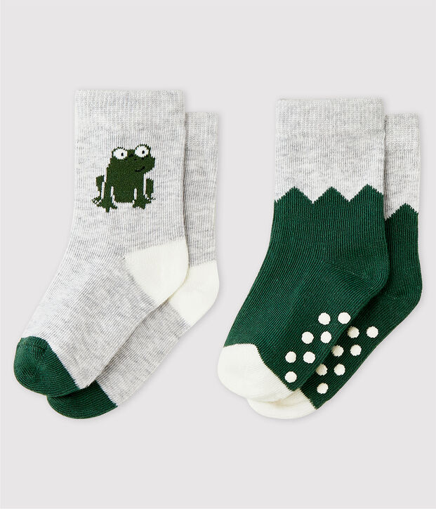Lot de 2 chaussettes &agrave; motif b&eacute;b&eacute; gar&ccedil;on multicouleur