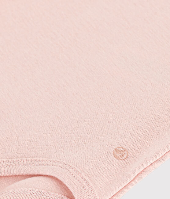 Babybody met korte mouwen en kraagje van katoen roze SALINE