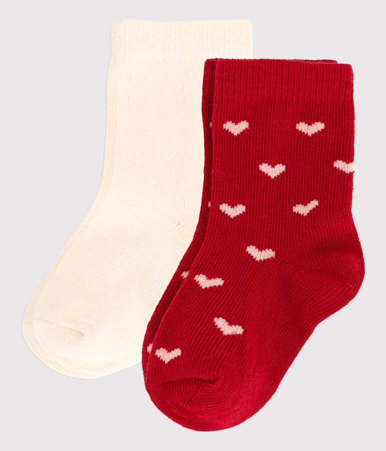 Lot de 2 paires de chaussettes b&eacute;b&eacute; multicouleur