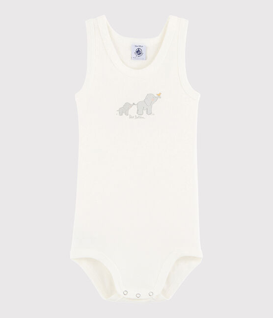 Body sans manches bébé fille-garçon blanc LAIT