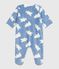 Overpyama in fleece voor de winter met beertjesmotief voor baby's BEACH/ MILK