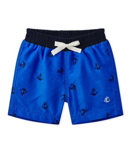 Short de plage bébé garçon imprimé bleu PERSE/bleu SMOKING
