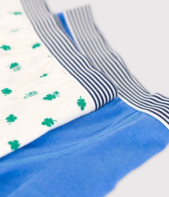 Lot de 2 boxers petit garçon palmes en coton et lin variante 1