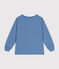 T-shirt met lange mouwen van dunne jersey voor jongens blauw BEACH
