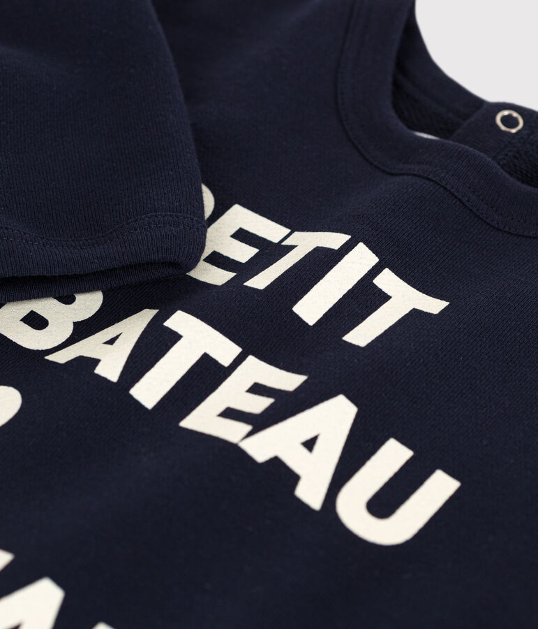 Sweatshirt b&eacute;b&eacute; en molleton bleu