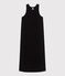 Robe débardeur longue femme en coton noir BLACK
