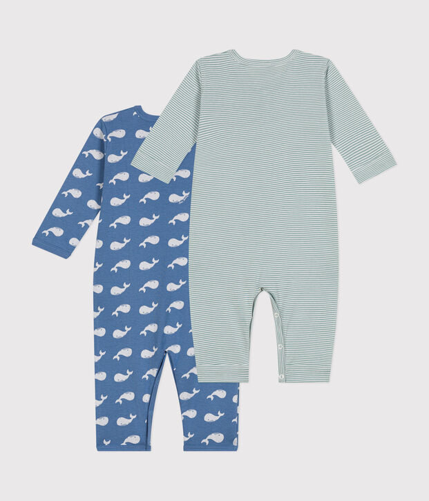 Setje met 2 katoenen babypyjama's multicouleur