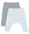 Lot de deux leggings bébé mixte en côte 1x1 grattée unie variante 1
