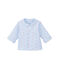 Omkeerbaar gewatteerd uniseks babyvestje met milleraies-strepen - Vorige collectie blauw FRAICHEUR/wit ECUME