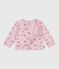 Cardigan bébé en coton, imprimé à fleurs rose JOLI/blanc MULTICO