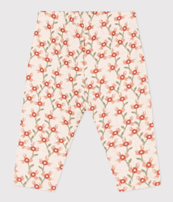 Broek in doorgestikt tubic met print voor baby's wit AVALANCHE/ MULTICO