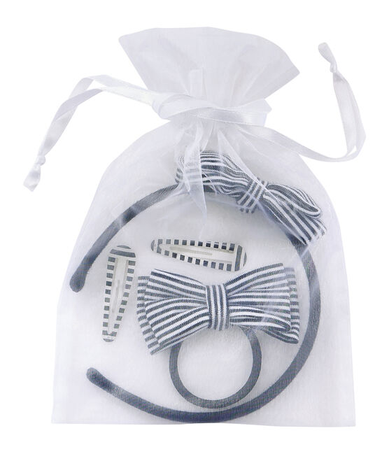 Set met haaraccessoires voor meisjes blauw SMOKING/beige COQUILLE